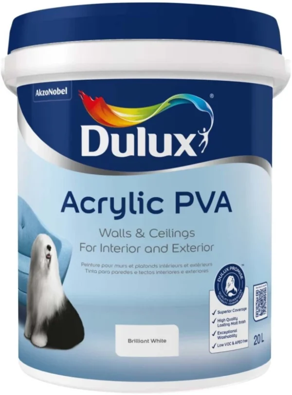 Dulux Acrylic White 20L