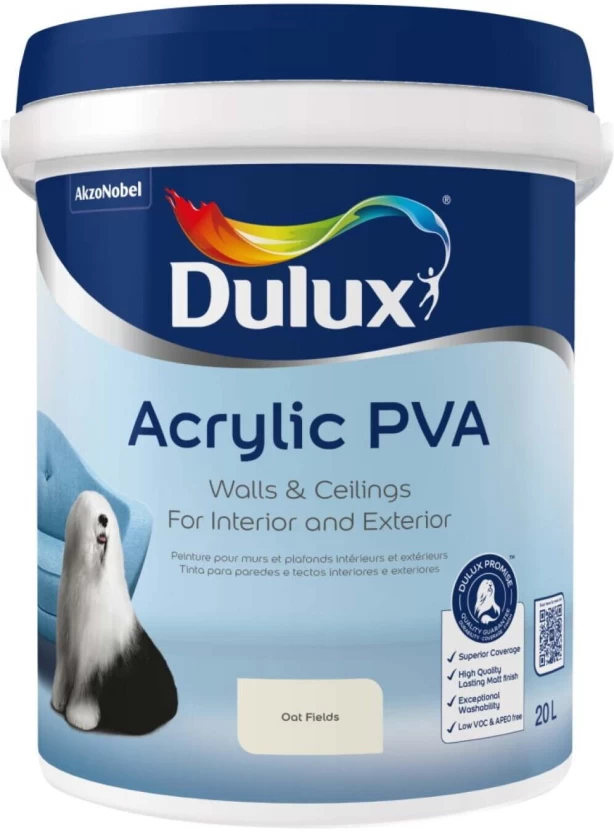 Dulux Acrylic Oat Fields 20L Premium Interior & Exterior Wall Paint