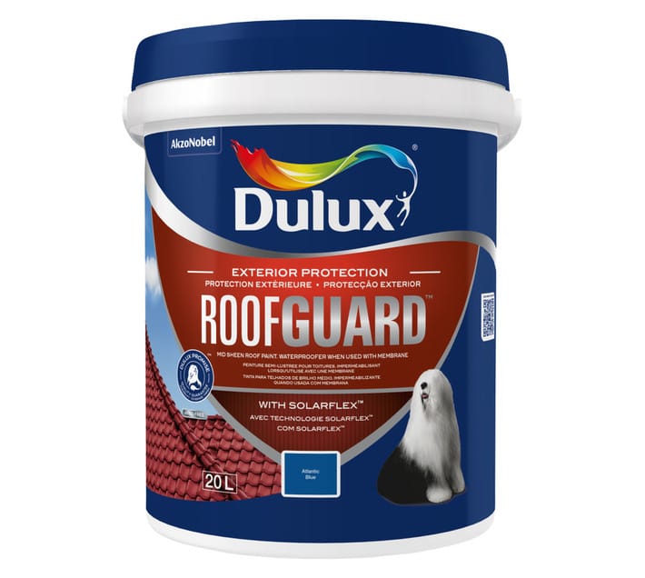 Dulux Roofguard Atlantic Blue 20L premium weatherproof acrylic roof paint