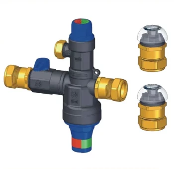Kwikot Geyser Valve with 2 Vacuum Breakers 600kPa for domestic hot water system installation.